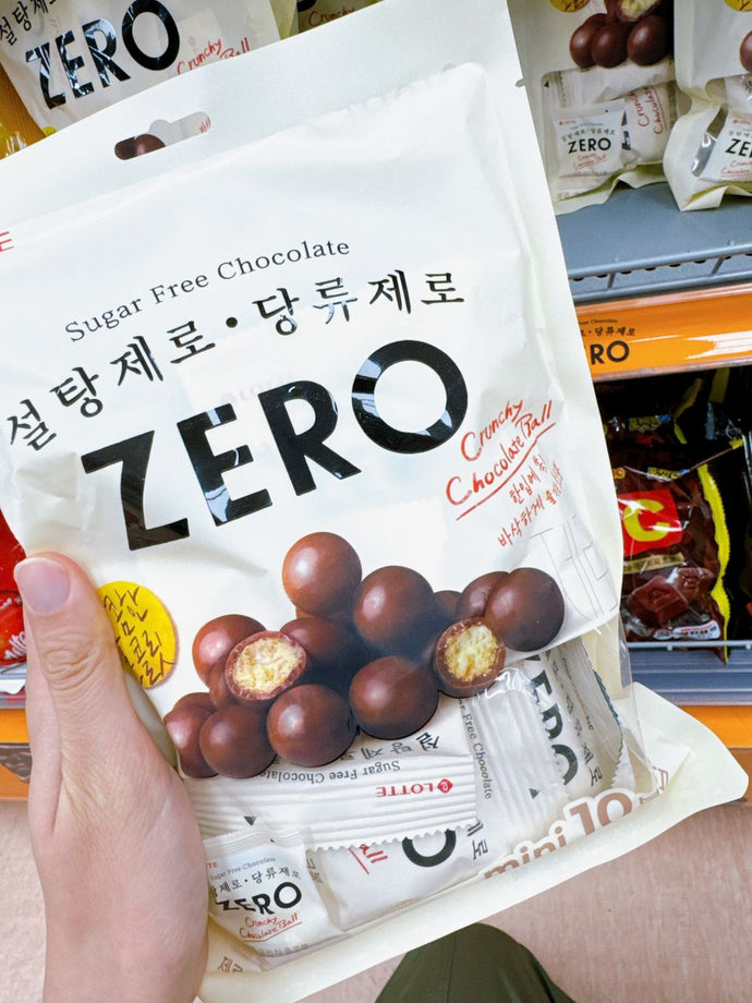 KR 韩国 LOTTE 0糖系列 Sugar Free Crunchy Chocolate Ball / 內含10袋