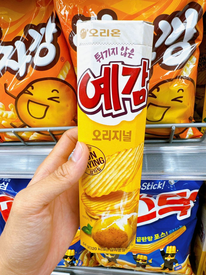 KR 韩国 ORION推出了NON FRYING非油炸烘培製成的薯片 不油腻 原味