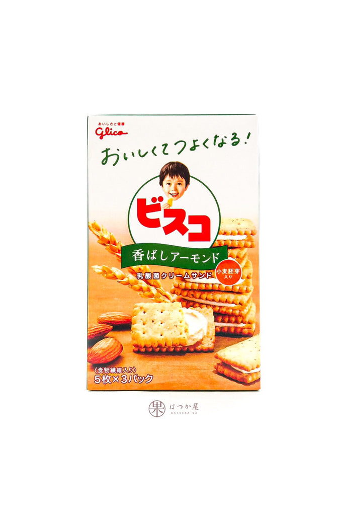 JP GLICO Bisuko Wheat Almond Cream Cookies